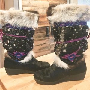 Tecnica Fur Boots, Vintage, 9.5